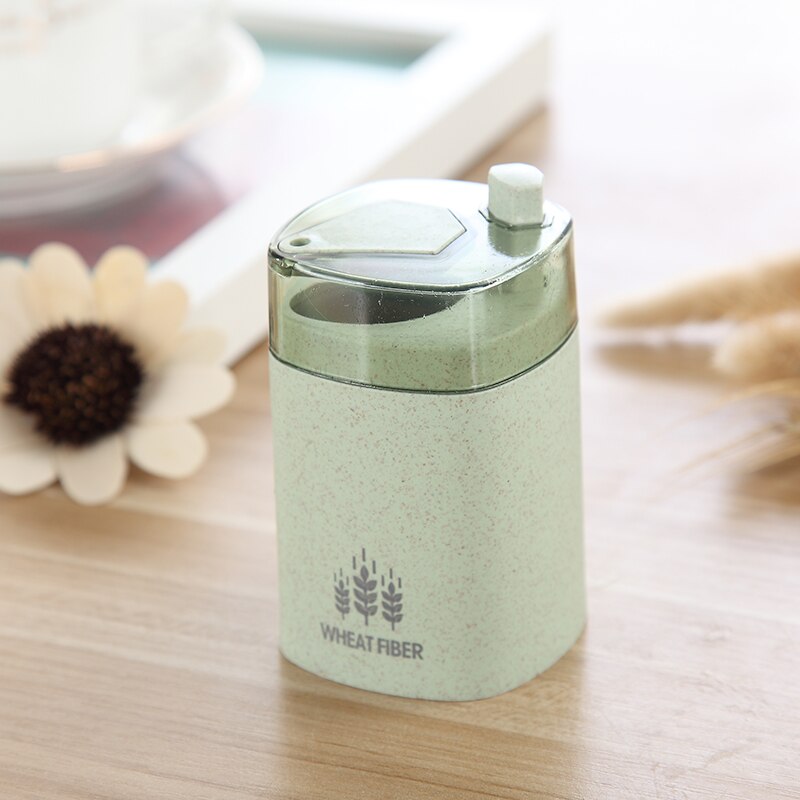 Style européen Automatique Support Pour Cure-Dents Conteneur De Paille De Blé de Table De Ménage Cure-Dents Boîte De Rangement Distributeur de Cure-Dents: B3