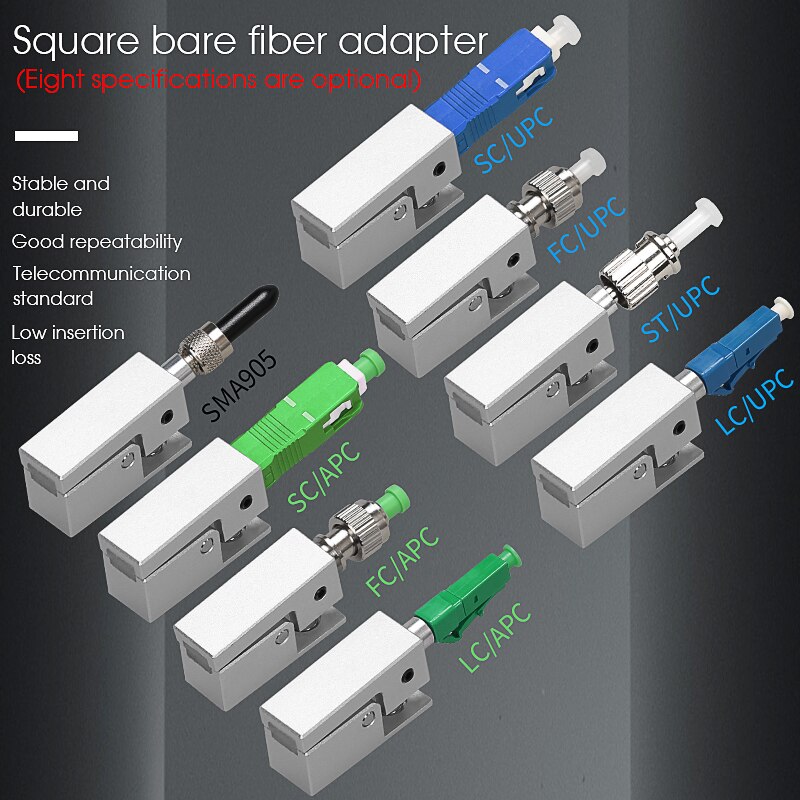 Optic Fiber Connector FC SC ST Square Bare Adapter Flange Temporary succeeded OTDR Test Coupler Special