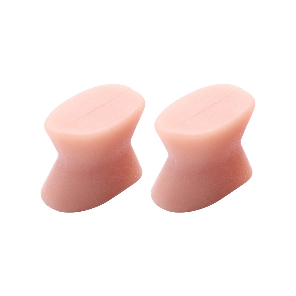 2Pcs Silikon Zehennagel Separatoren Teiler Teller Daumen Valgus Pediküre Corrector Fußpflege Bunion Knochen Daumen Valgus Schutz: Nude-M