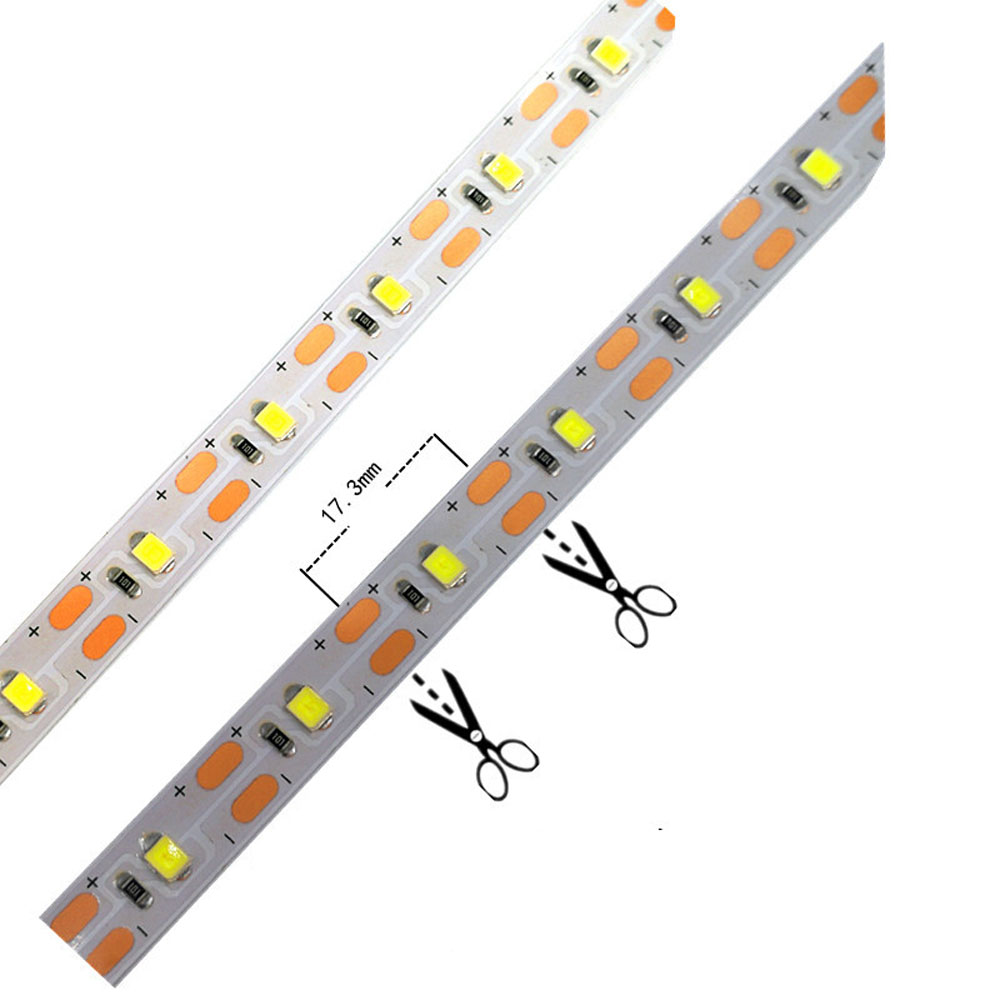 5m 3,7 V 3V 4,5 V 5V 6V 9V RGB tira de LED tira de espejo LED cinta suave barra KTV 2835 60 leds/m blanco cálido amarillo rosa