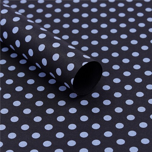 Papiers de soie à pois 50x66cm, 20 pièces, papiers d&#39;emballage de fleurs, pour emballage de chaussures, , rouleau de papier d&#39;emballage de vêtements pour le vin: Black-White dot