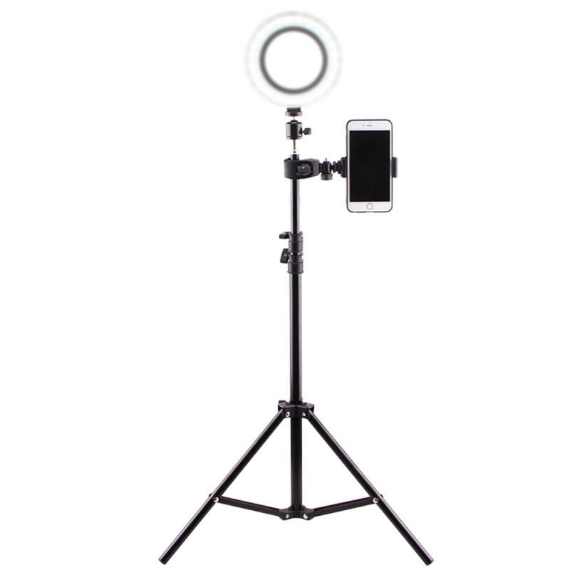 Kit de iluminación de anillo de luz para foto y vídeo, LED regulable exterior de 8/10 pulgadas + soporte de luz de 32CM: Mobile Tripod