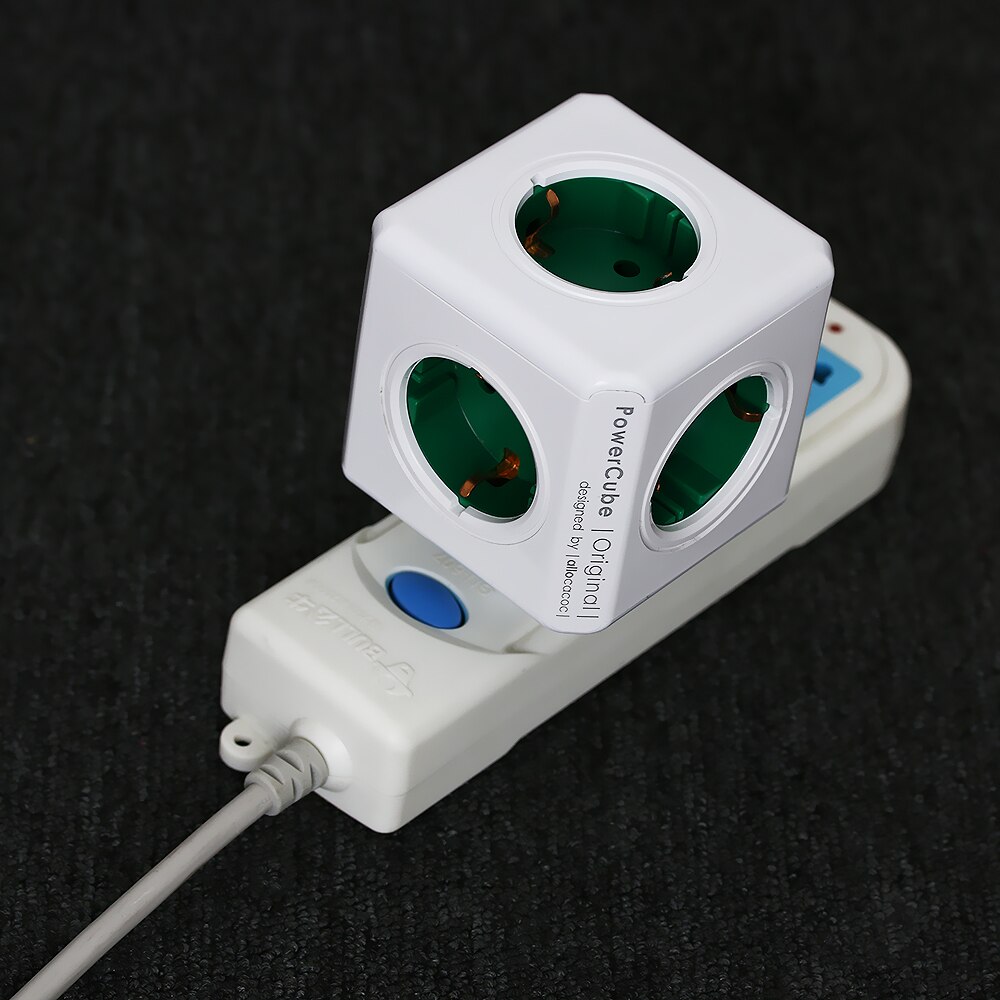 Electrical Sockets Charging Dock Original PowerCube Socket EU Plug 5 Outlets Adapter-16A 250V 3680w Power Cube