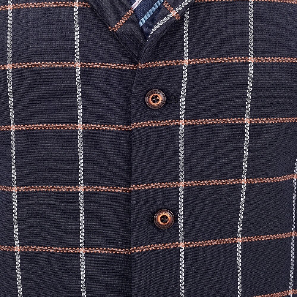 Tweed Herren Geschäft Weste Boutique schlank passen einreiher Baumwolle Anzug Wolle Plaid Marine Weste Für Hochzeit Trauzeugen