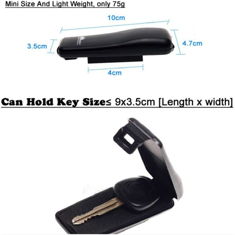 Magnetic Car Bike Stash Safe Lock Spare Key Box Coin Box Hidden Storage Safe Security Box for Home Office Car Caravan