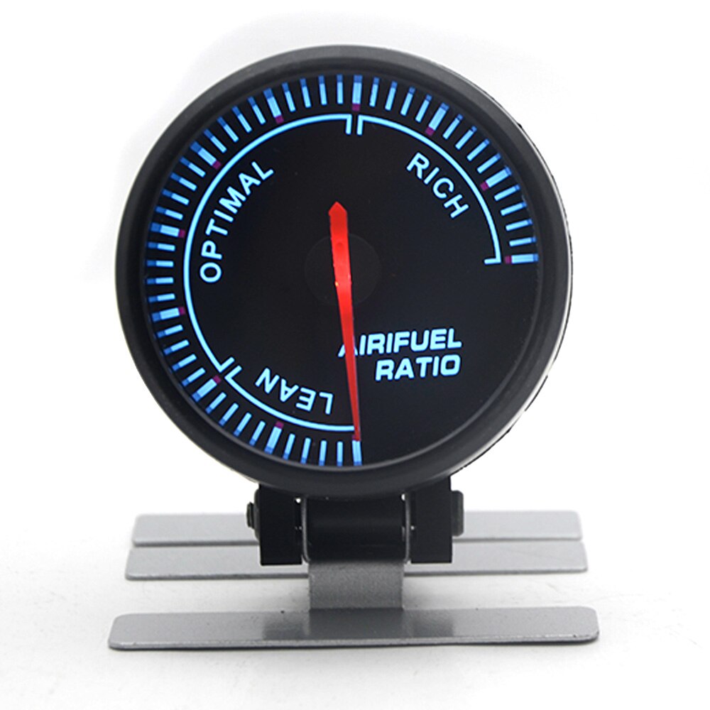 Tacómetro de cara negra para coche, voltímetro de aumento de 60MM, relación de combustible y aire, medidor EGT, presión de agua al vacío, temperatura de aceite, medidor de coche de 12V: Air-fuel ratio Meter