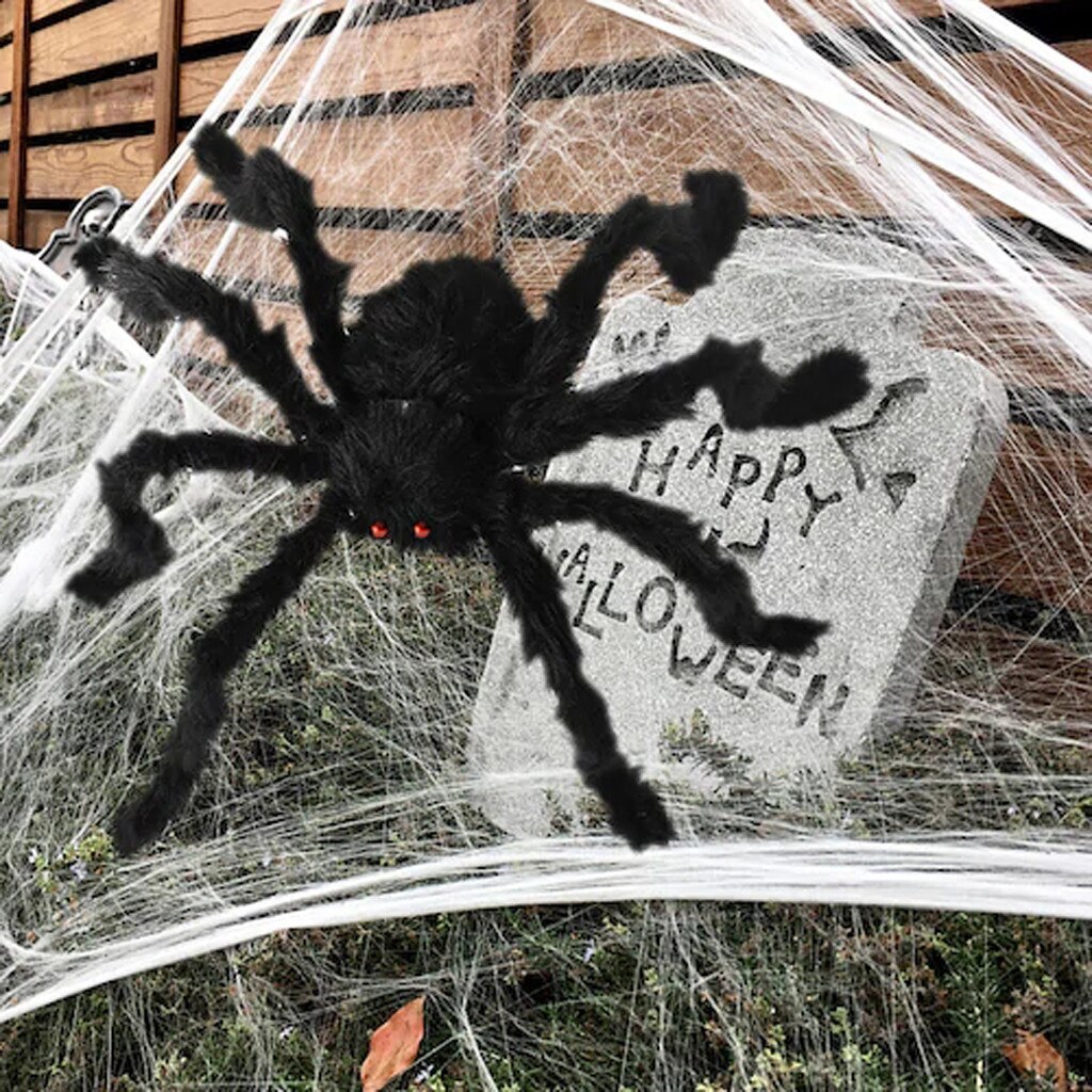 Halloween Decoration Long Plush Spider for Halloween House Decoration Novelty Toy Haloween Scary Party DIY Decoration