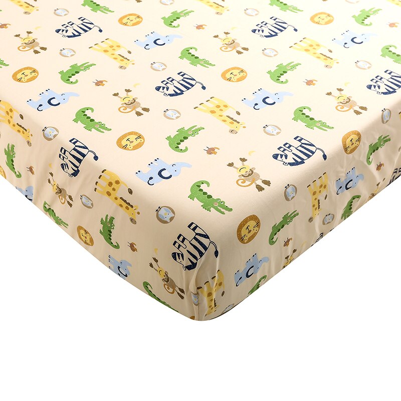 Dear Baby Gear Deluxe Crib Sheet - Floral Alphabet Print 52x28x10 Inch Cotton Polyester