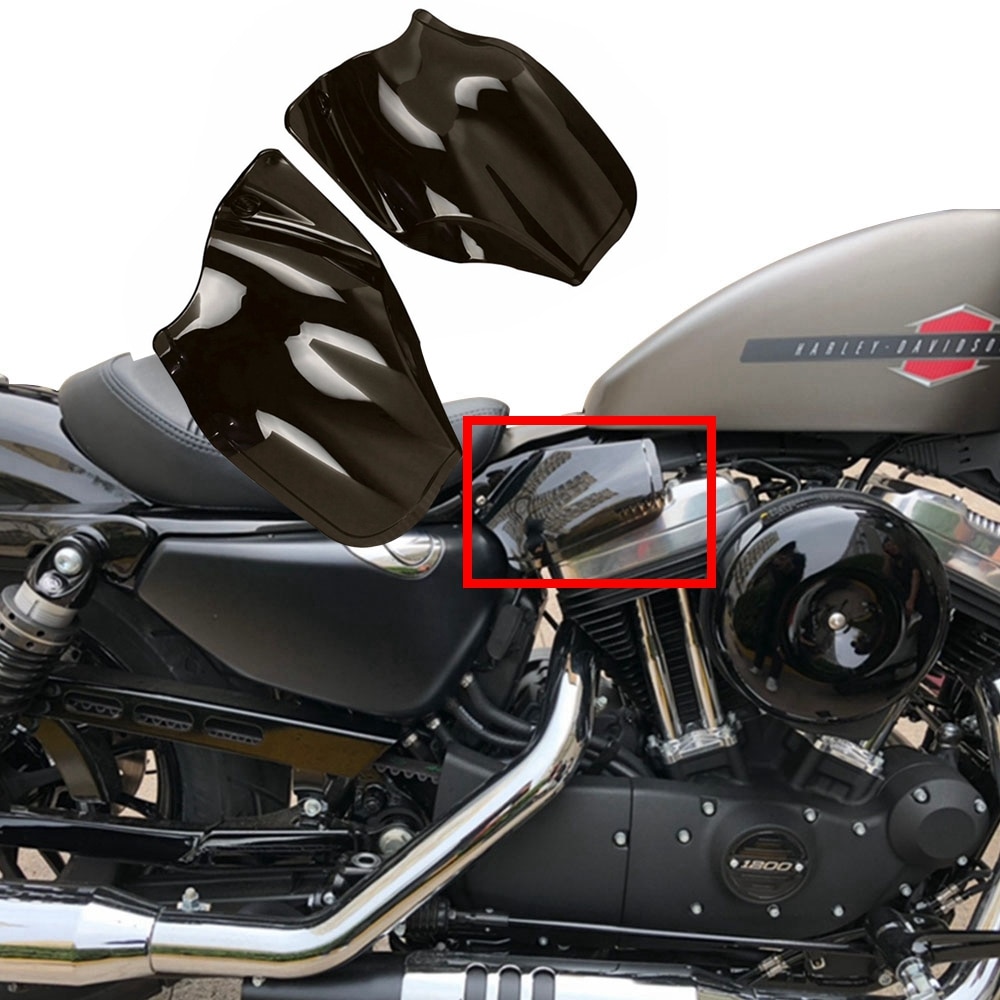 Escudos de sela reflexivos da motocicleta, defletor de calor do ar, Harley Sportster 883 1200 Quarenta Oito XL1200 2004-2024