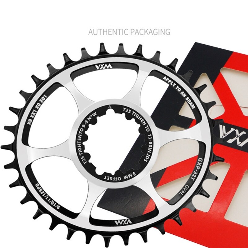 Bicicleta plato ovalado Offset 3mm 32t 34t 36t Sram Gxp Xx1 águila X01 Gx X1 1400 X0 X9 S1400 Mtb piñón