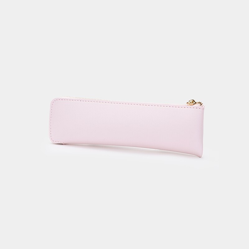 Etui dames met rits, schattig leren potlood, etui voor kunststudenten, schets, kleurpotloodtas: Roze