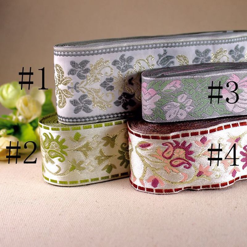5 Yards Ethnic Jacquard Webbing Embroidery Ribbons for Garment Home Furniture Shoes Decoration Webbing for Diy Sewing Materials