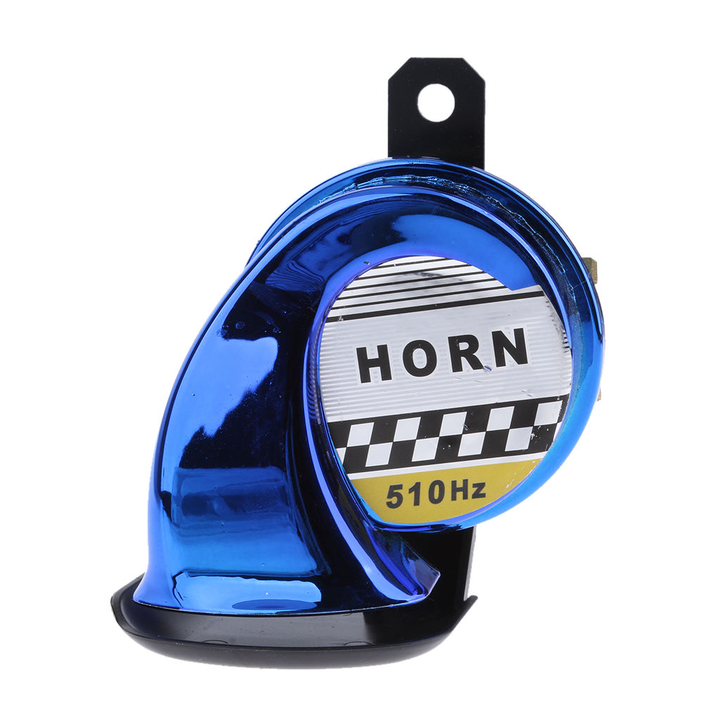 Car Motorcycle 130dB Loud Snail Air Horn Siren Waterproof 510hz 12V DC Blue Low Power Consumption and High Performance