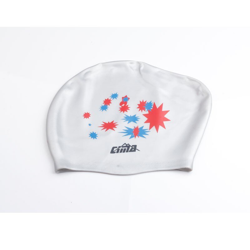 Gorro de natación de silicona para mujer, gorro de baño de pelo largo Extra grande, impermeable, con copa de oreja, protege las gorras de natación elásticas: Gray