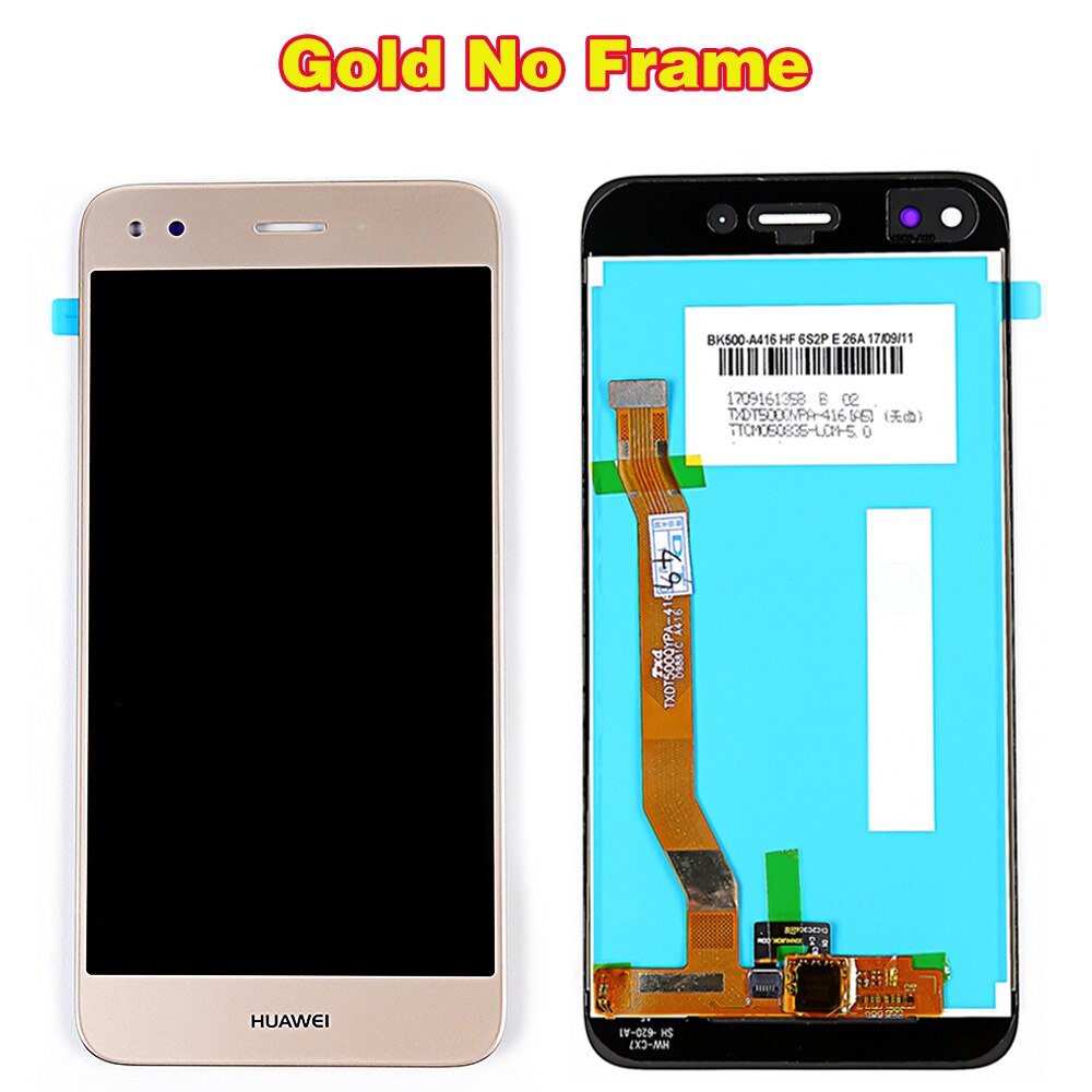 LCD & Touchscreen Digitizer Assembly for Huawei P9 Lite mini / Y6 Pro - 5.0 inch IPS Display - Includes Frame Option - Black, White, Gold: Gold without Frame