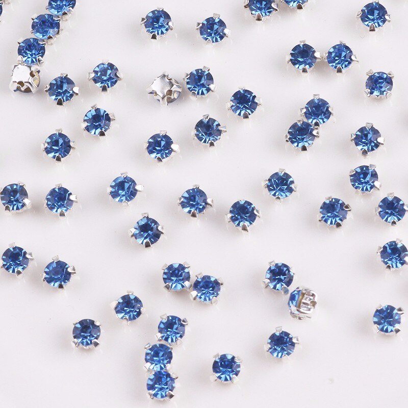 Pulaqi 4mm 100 stks Glas Steentjes Naaien Diamant Vorm Voor Kleding Naald Sticker Op Applique Naaien Voor Kleding bruiloft Decor F: picture color 10