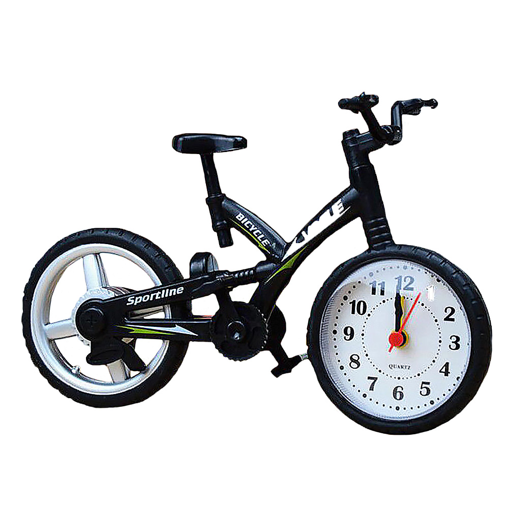 Bicycle Shape Alarm Clock Table Kids Bedroom Home Desktop Decoration Stylish Mute Children Office Battery Operated