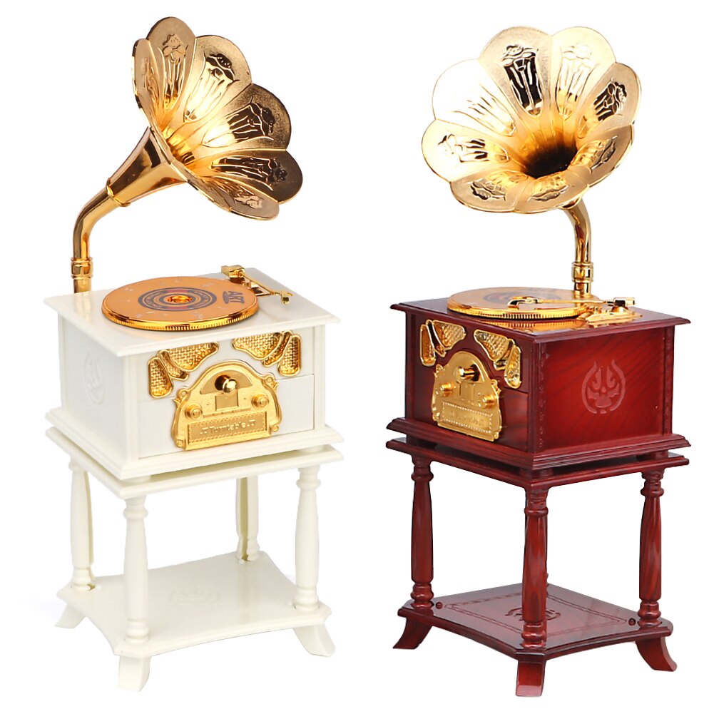 Eight-tone Gramophone Retro Music Box Mini Classic and Nostalgic Style Exquisite