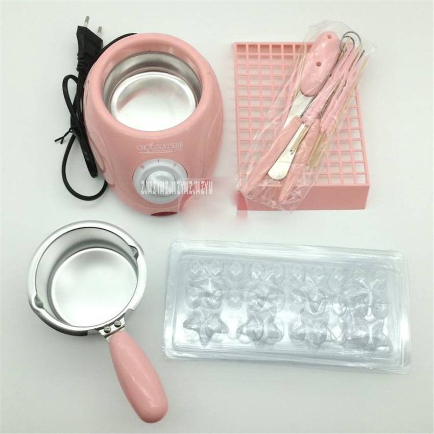 casa eléctrica fuente de Chocolate, Fondue de cantante de derretir Chocolate Pot amarillo y Rosa máquina de fusión de 250ml de capacidad