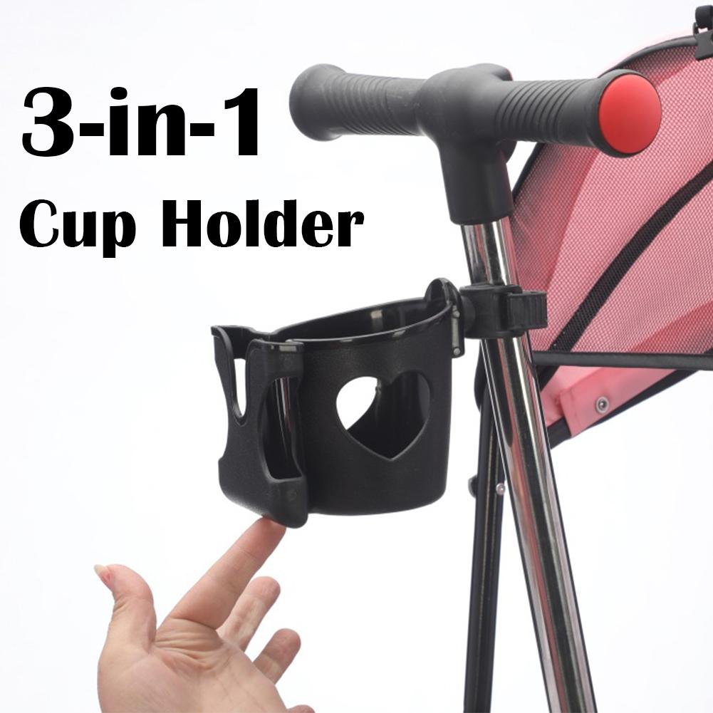 3-in-1 Kinderwagen Bekerhouder Telefoonhouder Fiets Bekerhouder Multifunctionele Zuigfleshouder Kinderwagen Accessoires Bekerhouder
