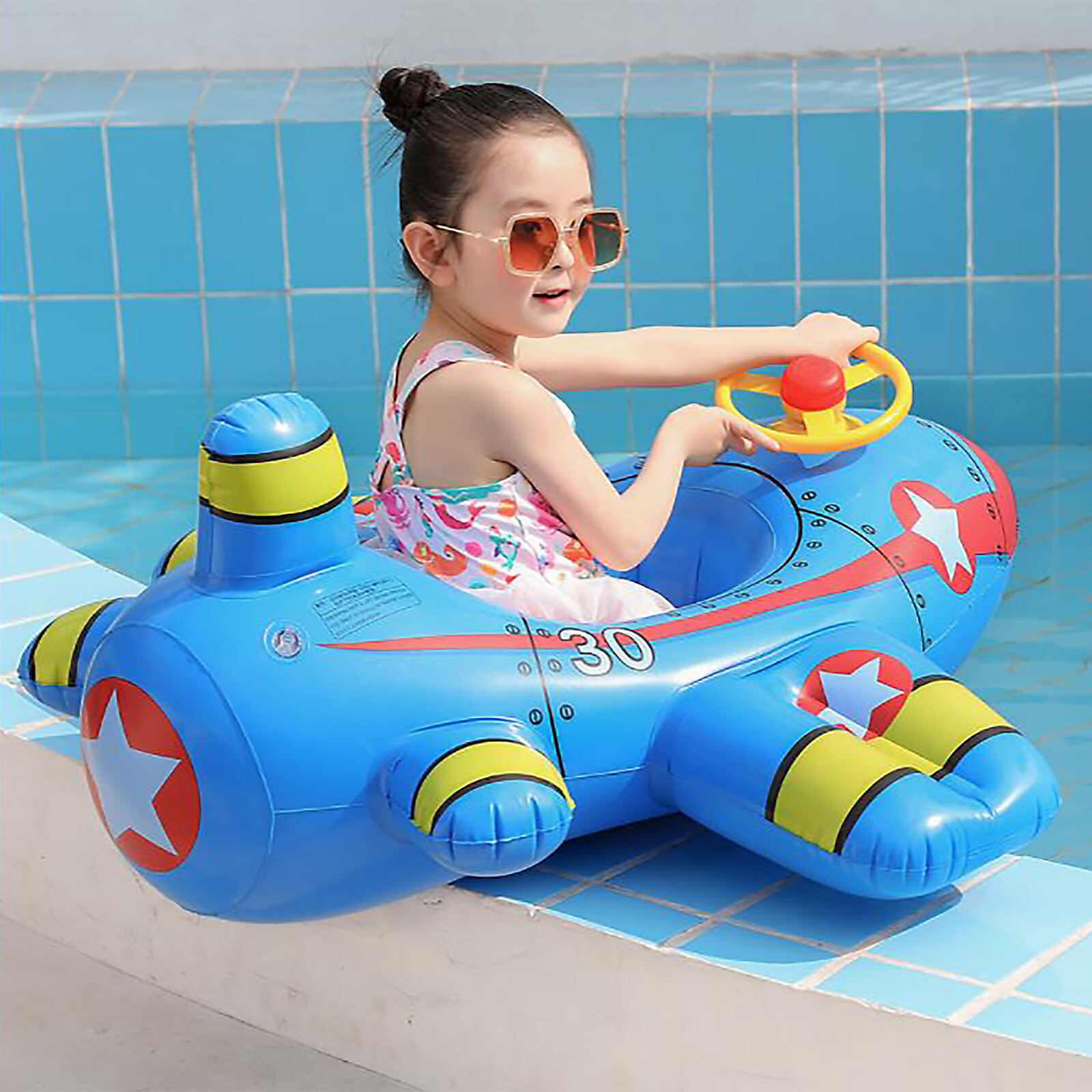 Opblaasbare Drijft Babyzwemmen Vliegtuig Seat Voor Kinderen Zomer Zwembad Water Speelgoed