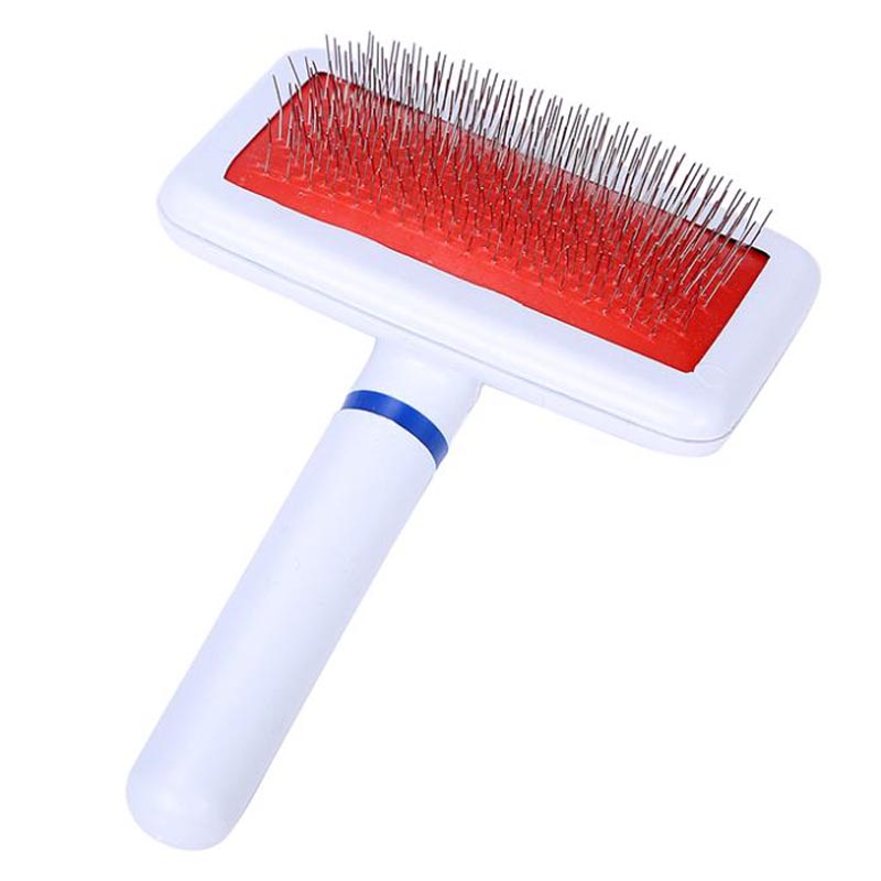 Pet Shedding Grooming Dog Hair Brush Comb Plastic Handle Brush Airbag Stainless Steel Pin Comb For Small Dog Cats: Default Title