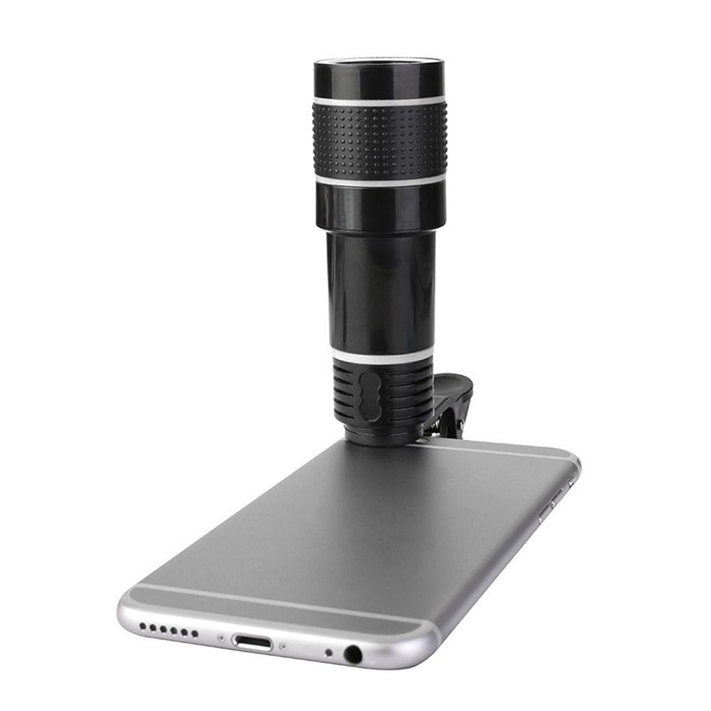 Universal 20x zoom teleobjektiv ekstern mobiltelefon kameraobjektiv med klip til iphone universalobjektiv dslr mobiltelefonobjektiv