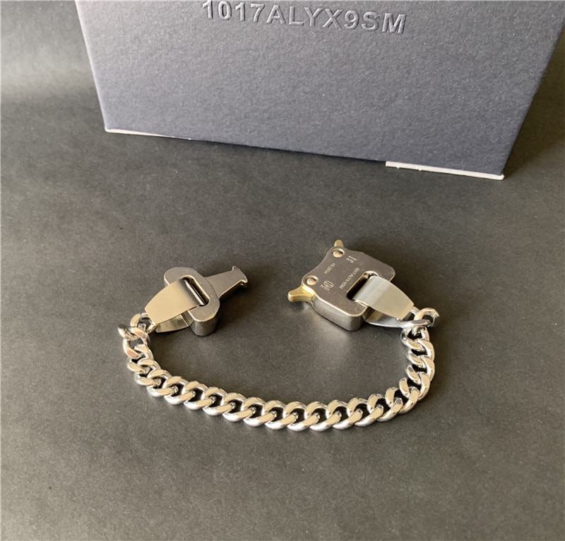 Pulseras ALYX RIVER LINK para hombre y mujer, de titanio y acero inoxidable 1017, pulsera ALYX 9SM, hebilla de Metal hecha en Austria