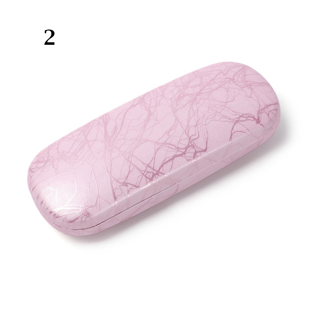 Unisex brilleæske brillebeskytter læsebrilleetui brilleetui solbriller hårdt stel pu perlemorsfarvet: A2