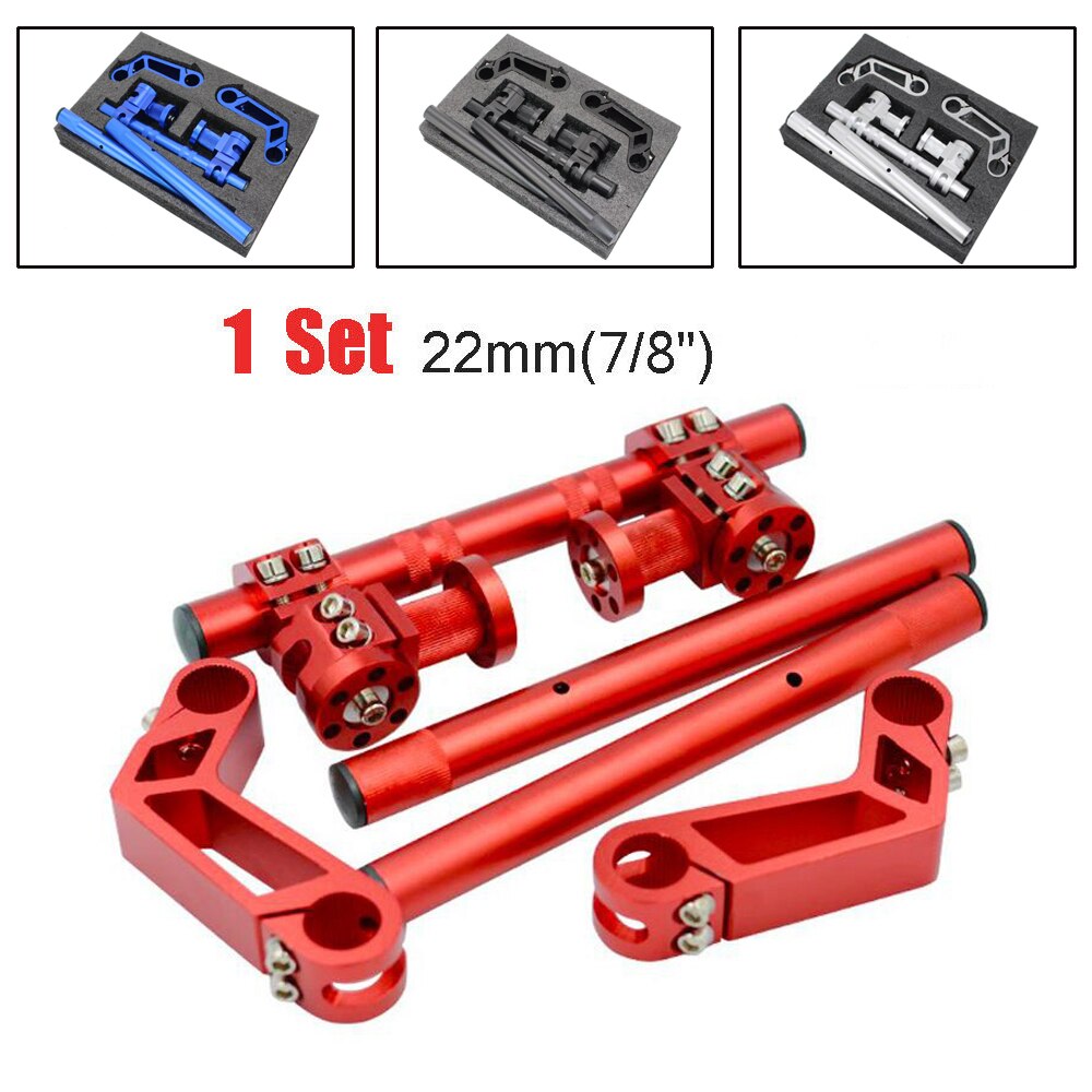 Guidon réglable de moto 7/8 &quot;22mm CNC en aluminium, système de barre de poignée amovible pour Motocross Scooter 125cc pour Pit Bike Dirt Bike