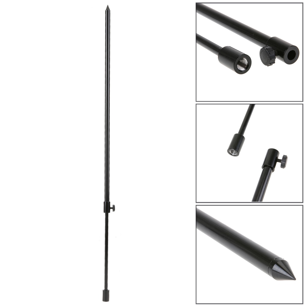 Carp Bank Fishing Stick Extending Aluminum Alloy Fishing Bankstick Fish Rod Pod Rest for Bite Alarm Extension Rod 48-75cm