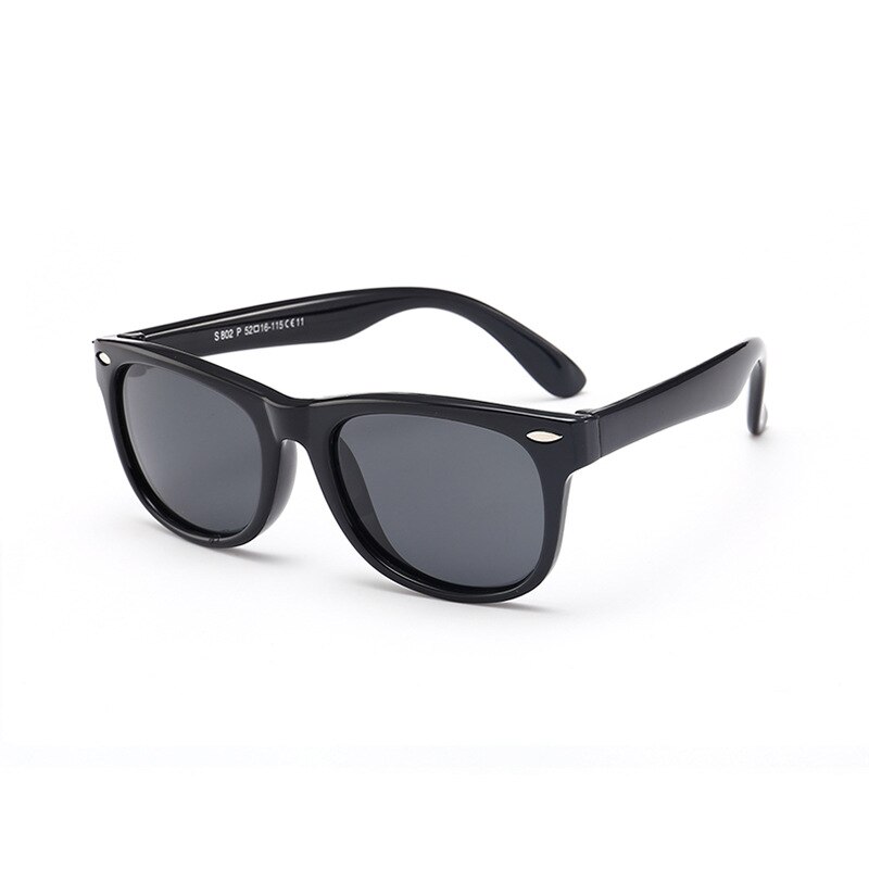 freundlicher Brille freundlicher Rahmen Sonnenbrille Kleinkind UV400 Jungen Koreanische draussen Beliebte Polarisierte Sonnenbrille: Schwarz