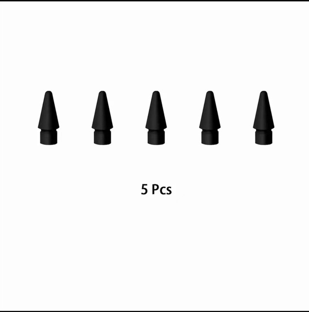 iPad Stylus Nib Tip for Apple Pencil 1st / 2nd Generation，Pencil Tips Replacement for iPad ） with Palm Rejection: 5 Pcs black