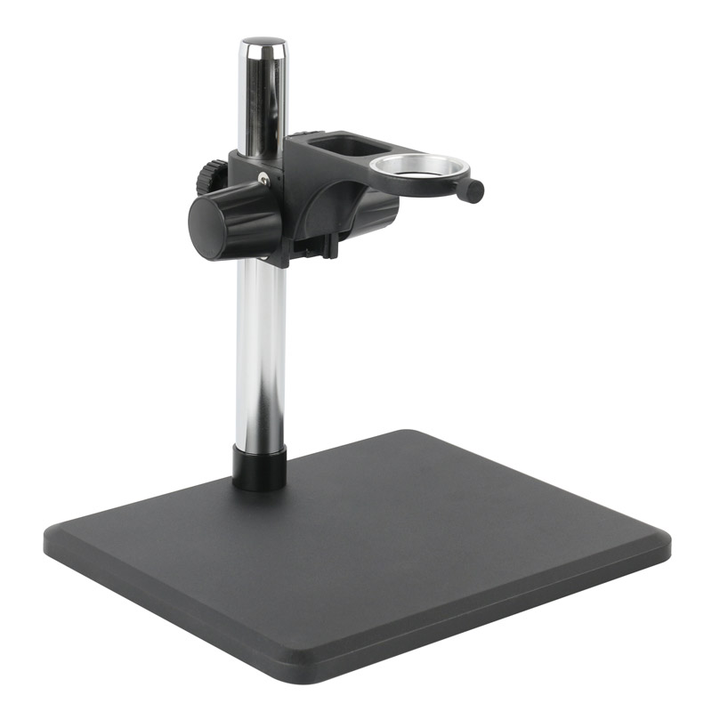 50mm Focusing Zoom Monocular Video Microscope Multi Axis Adjustable Boom Table Working Stand Holder Support For HDMI USB Camera: Silver
