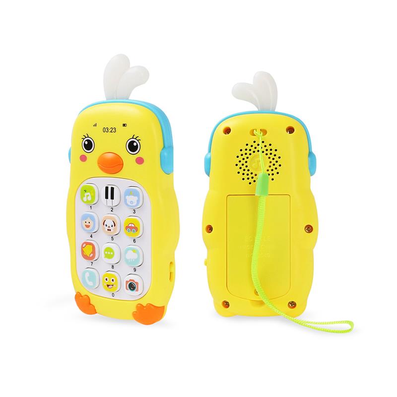 Baby Cell Phone Toy with Lights and Music Musical Phone Toy Early Learning Educational Mobile Phone Toys for kid: Yellow