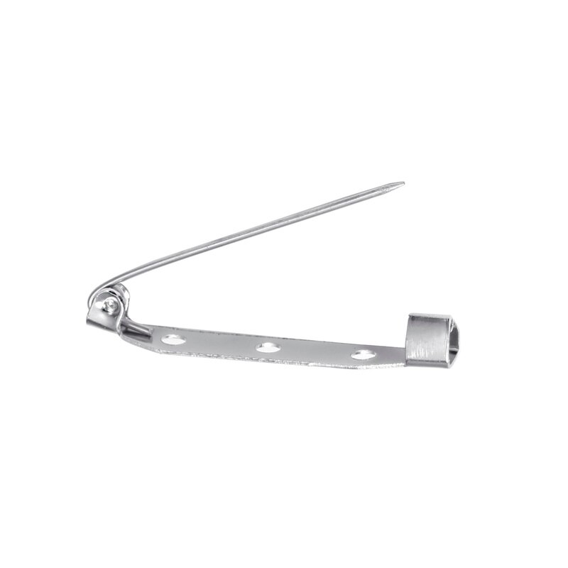 50PCS Iron Tone Safety Brooch Back Safety Catch Bar Pins Jewelry Findings Accessories DIY Brooches Making Safety Pin Brooch