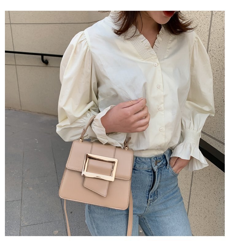 Spring summer Bag Women's bag net red messenger bag Korean one shoulder foreign style handbag: khaki