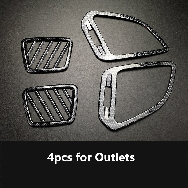 Carbon Fiber Printed Car AC Control Panel Sticker Cover Bowls Outlets Moulding Trim for Hyundai IX35: For Outlets