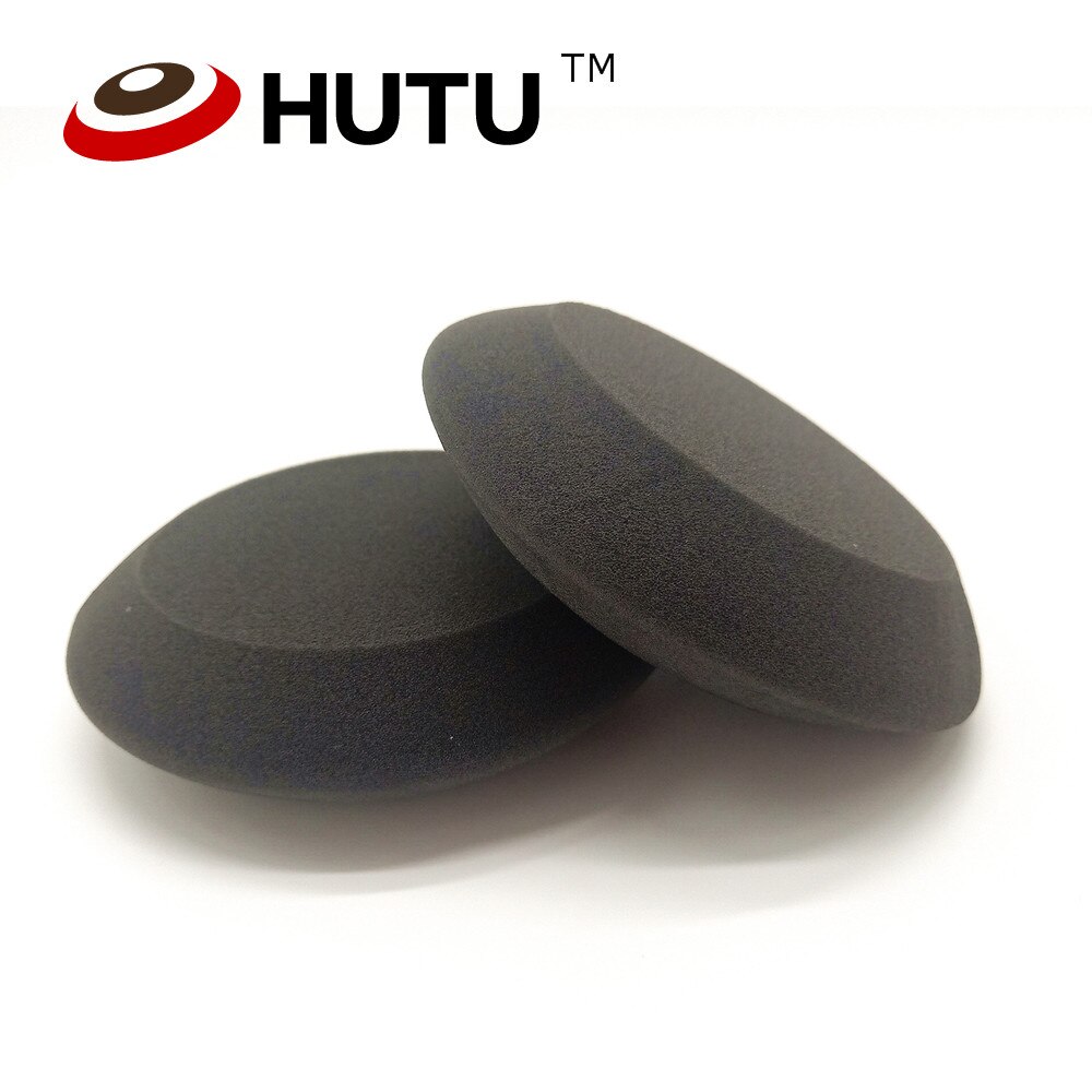 UFO Shape Germany sponge foam hand polishing pad car sponge wax Polish Foam Sponge Car Wax Pad car polishing kit: Black 6pcs