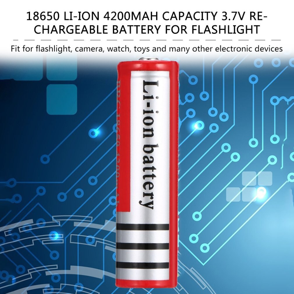 2 stücke 18650 Batterien 3,7 V 4200mAh 18650 Li-Ion Wiederaufladbare BRC Batterie Lithium-Batteria verrotten Digital