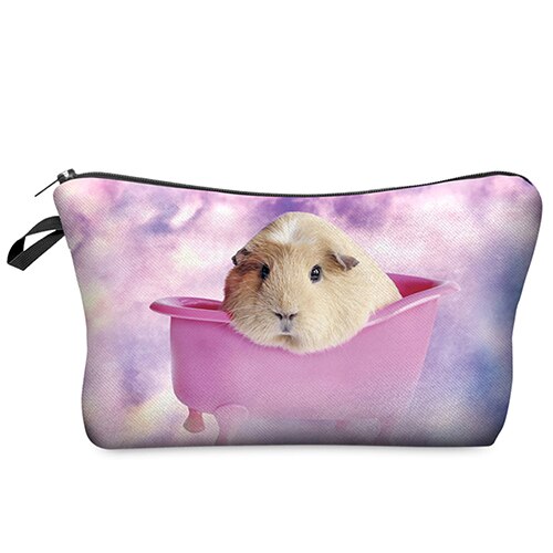 DAOXI Women Toiletry Bag 3D Animal Printing Portable Large Cosmetic Organizer for Travelling Necessaries: 23