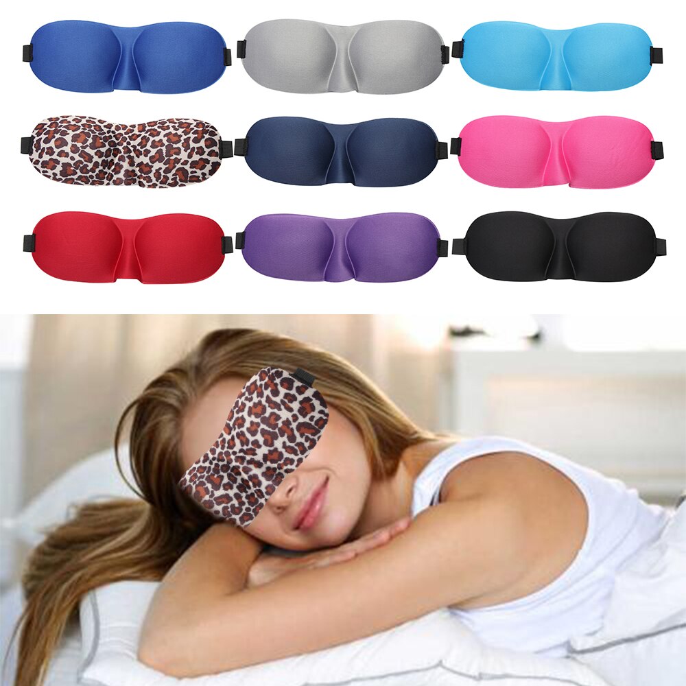 Polyester Schwamm Auge Maske Weich Gepolsterte 3D Schlaf Schwamm Masken Abdeckung Reise Rest Augenbinde Schatten Schlafen Nacht Auge Masken