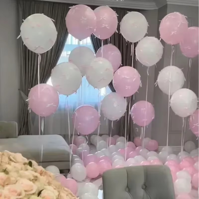 Ballon Flotteur Rose avec Nministériels d, Décoration de Mariage Leon, 12/18 Pouces, Scène de ixd'Anniversaire, Accessoire de Photographie