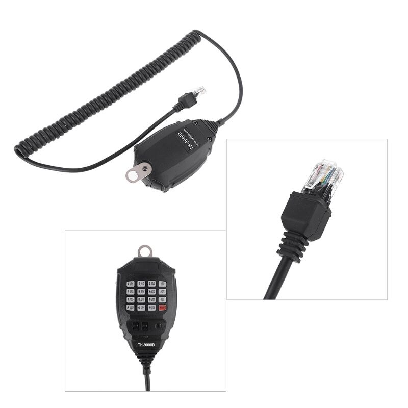 Microfone para rádio automotivo, kit de rádio portátil com microfone e alto-falante th9000d