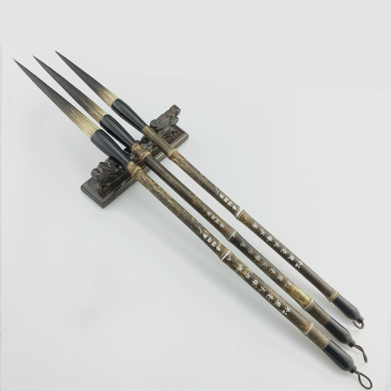 Long Bear Hair Calligraphy Brushes Calligraphy Painting Practice Brush Regular Script Running Hand Cursive Handwriting Brush Pen