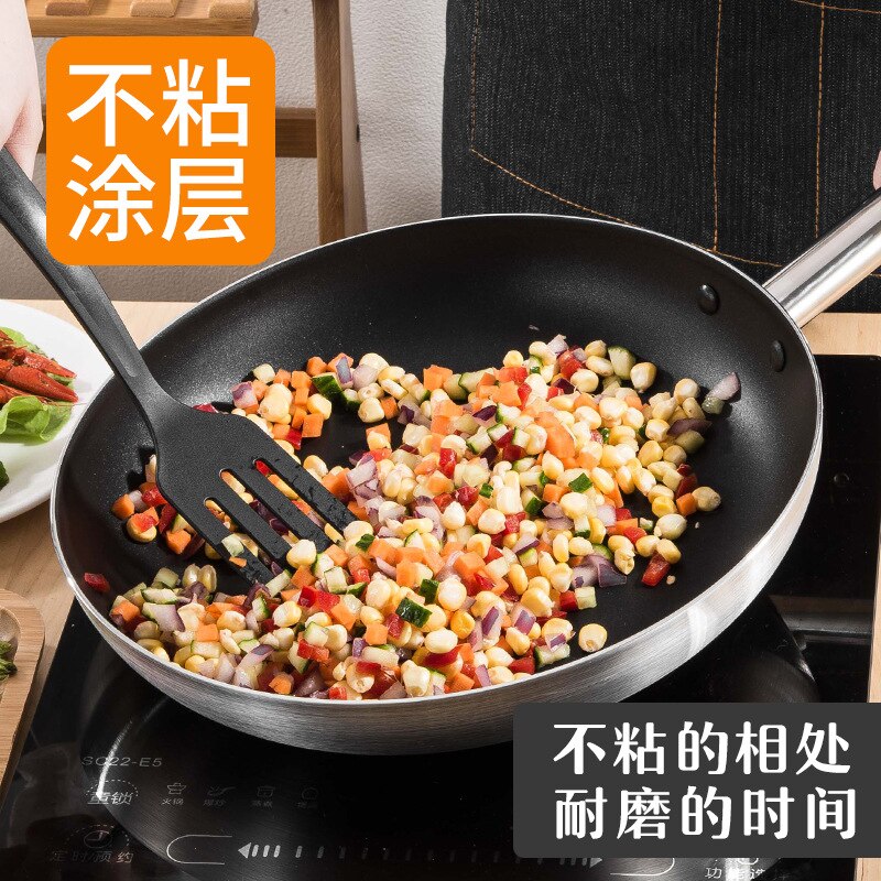Flat bottom non-stick aluminum cooker frying pan alloy frying pan induction