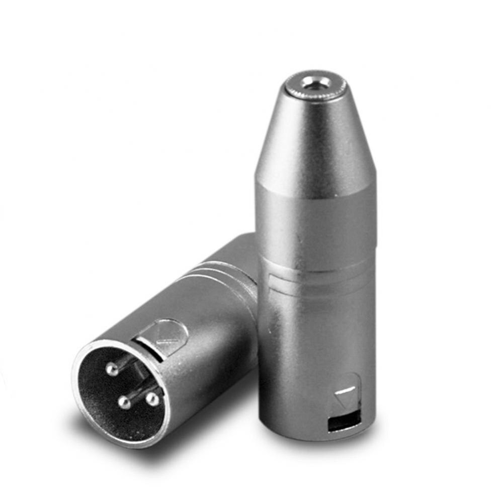 XLR 3 Pin Male Plug to 3.5mm TRS Female Jack Microphone Audio Stereo Adapter Ideal for Connecting Microphone