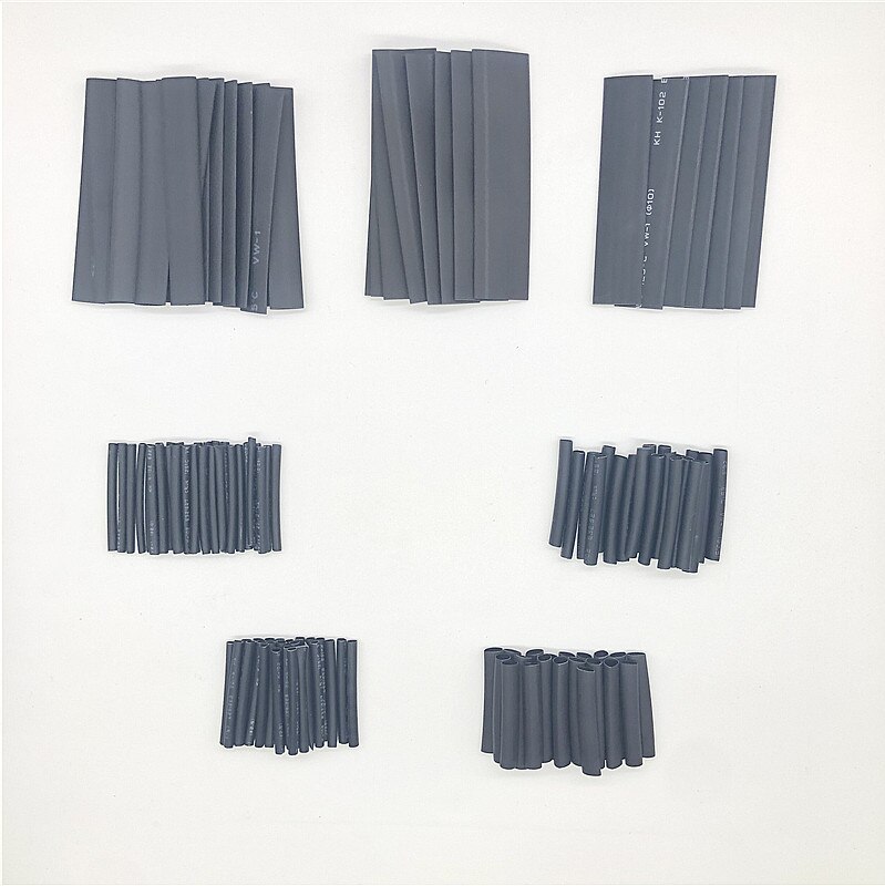 Environma 127 sztuk czarny 2:1 asortyment rurka termokurczliwa kabel samochodowy owijka termokurczliwa zestaw przewodów przydatne przewody elektryczne