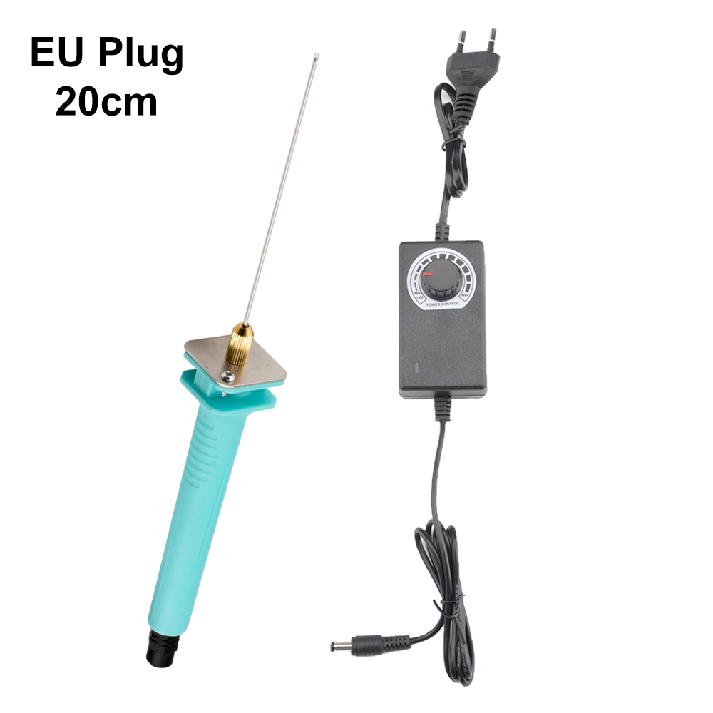 Adjustable Temperature Foam Cutter Pen 110V-240V Electric Foam Polystyrene Cutting Machine Portable Styrofoam Cutter DIY Cutting: EU plug 20cm