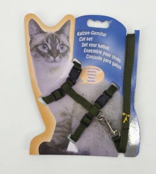 9 Kleuren Verstelbare Kat Leash Set Nylon Pet Kat Riemen Touw Voor Puppies Lopen Borstband Pet Product: coffee